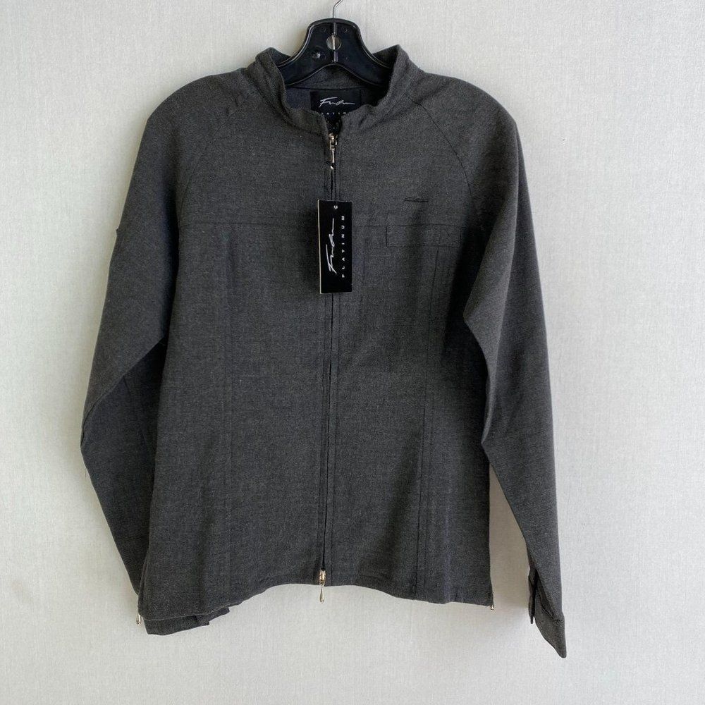 FUBU Platinum Dark Gray Full Zip Jacket NWT